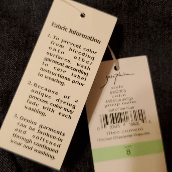 NWT Josephine blue indigo trouser jeans size 8 - Picture 8 of 10